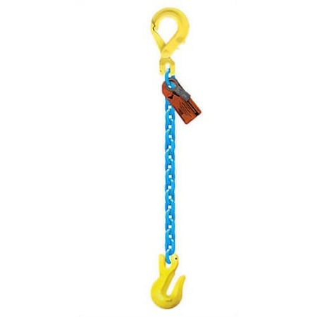 Grabiq Sngl Leg 1/2 in Adjstbl Chain Slng GBK1-GG, 5ft L, 15000lb WLL G-1/2-GBK1-GG-05